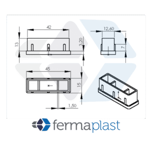 PRODUTO - 10011- 2195 Ponteira Plástica 15x45 Mm Interna Reta