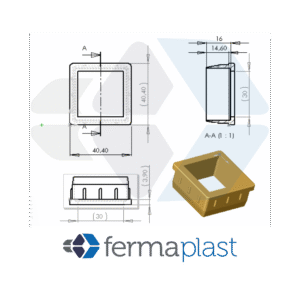 Ponteira Plástica 40x40 Mm Interna Reta