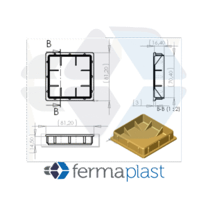 PRODUTO - 10073g ponteira 80x80x3 interna reta grafite Ponteira Plástica 80x80x3 Mm Interna Reta