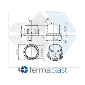 Ponteira Plástica 3/4" Interna Reta