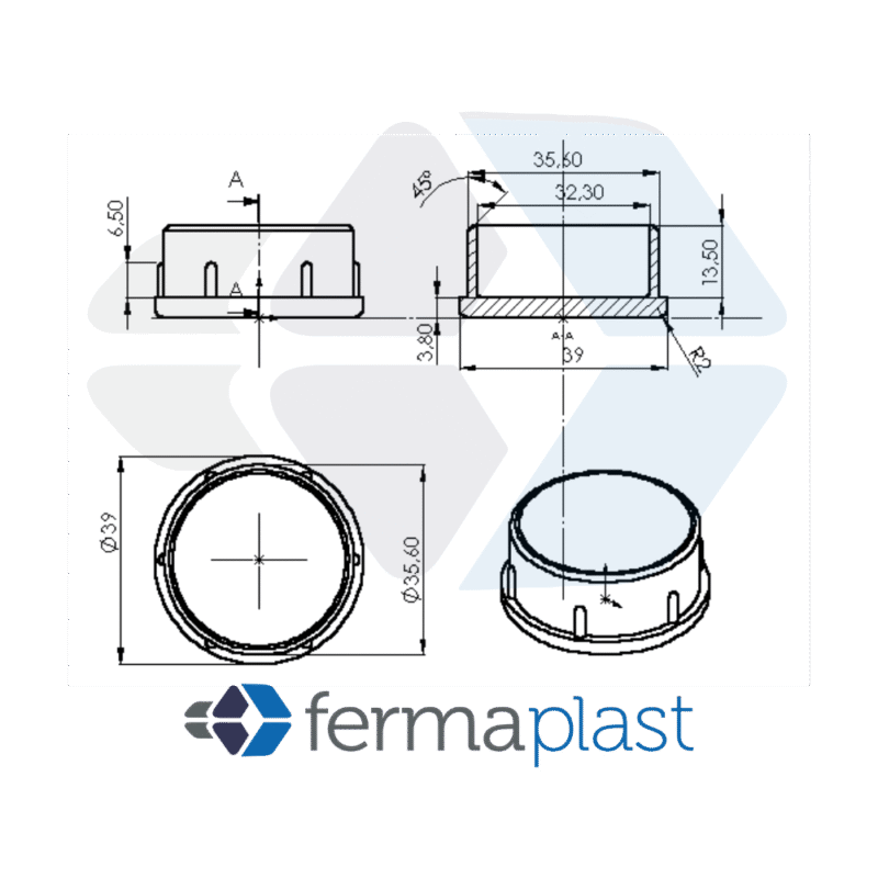 PRODUTO - 10146 Ponteira Plástica 1.1/2" Interna Reta