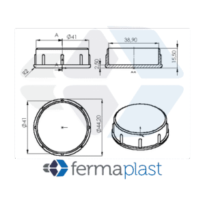 PRODUTO - 10151 Ponteira Plástica 1.3/4" Interna Reta
