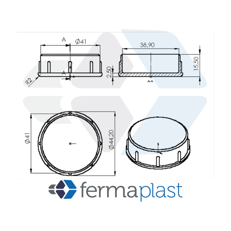 PRODUTO - 10151 Ponteira Plástica 1.3/4" Interna Reta