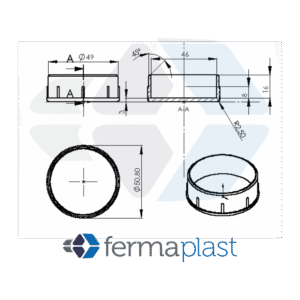 Ponteira Plástica 2" Interna Reta