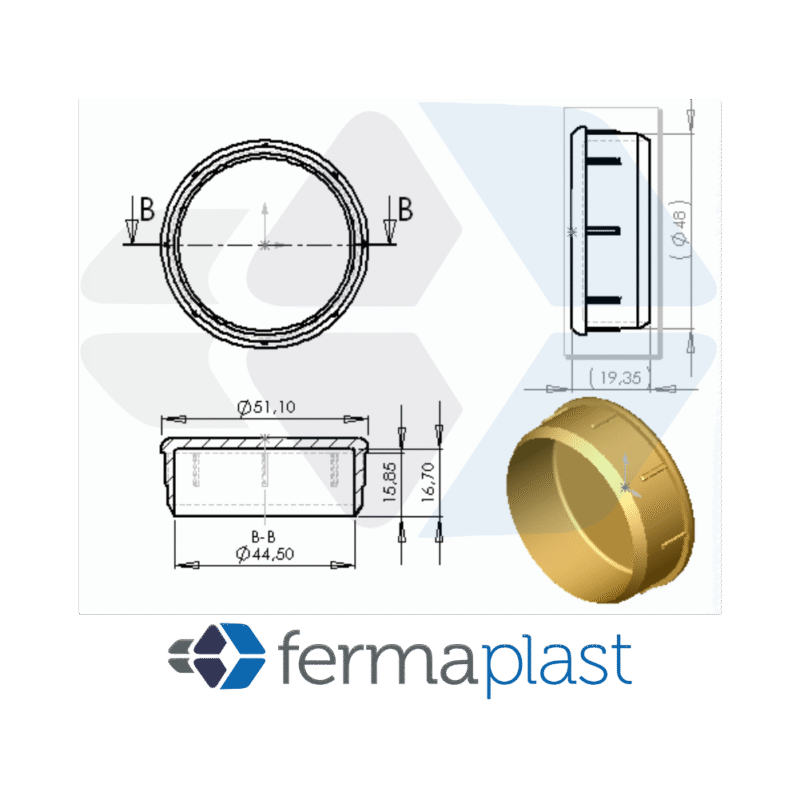 Ponteira Plástica 2" Interna Reta