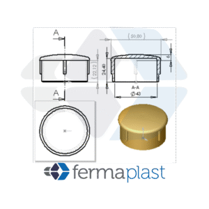 Ponteira Plástica 2" Interna Abaulada