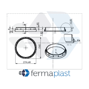 PRODUTO - 10167 Ponteira Plástica 3" Interna Reta Com Aba