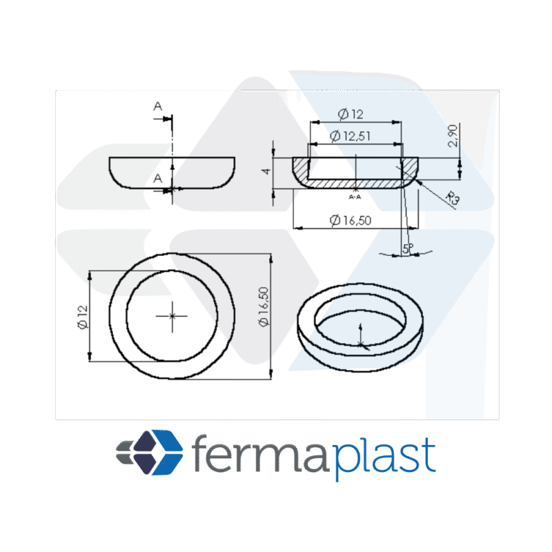 Tampa Cabeça Parafuso 1/4"
