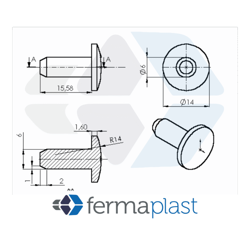 PRODUTO - 20015 Batoque Singer Pvc Mole