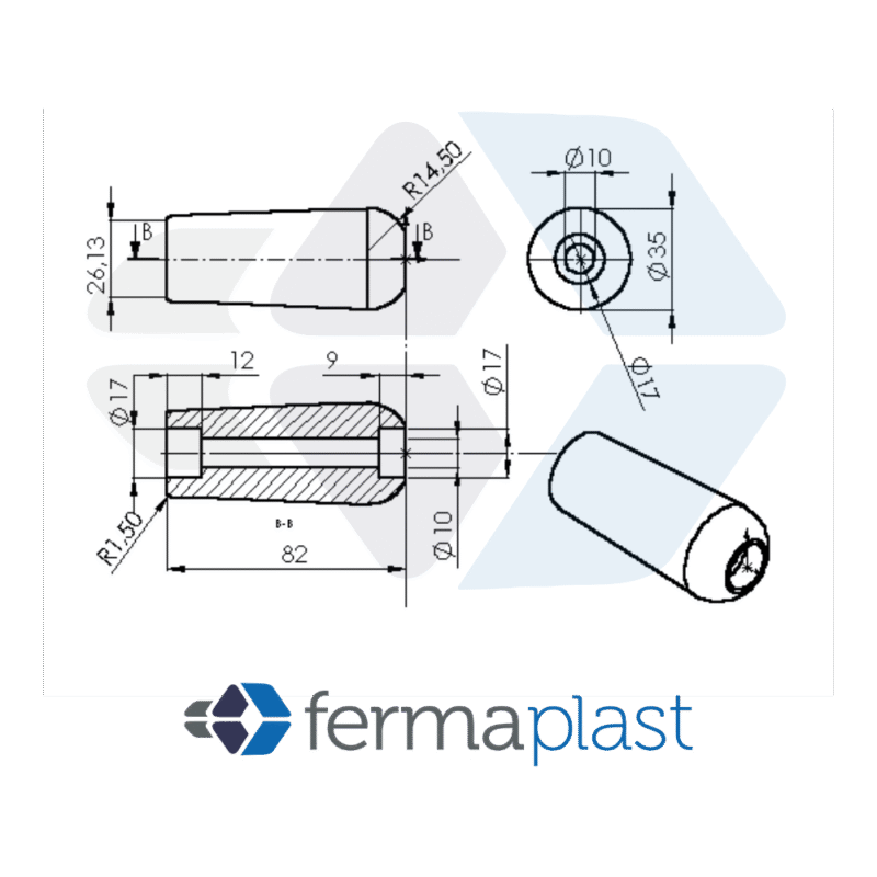 PRODUTO - 20028 Cabo De Manivela 3/8" P/ Cama Hospitalar