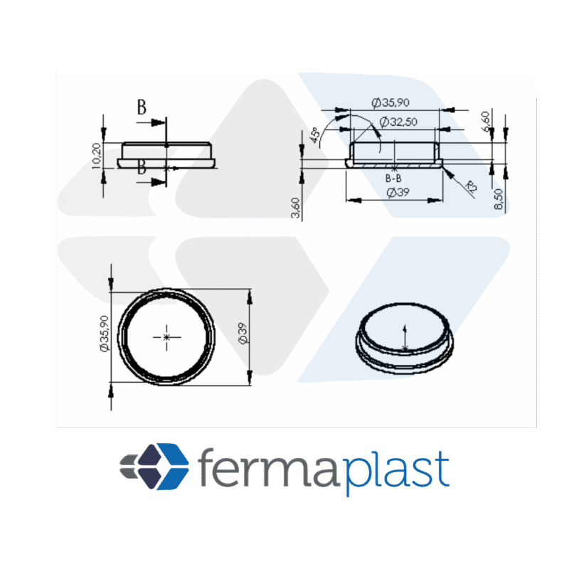 PRODUTO - 20029 Tapa Furo 35 Mm