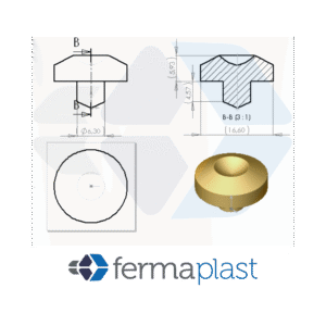 PRODUTO - 20041 pezinho de pressao Pe P/ Cadeira Empilhavel 17x6 Mm Pvc Duro