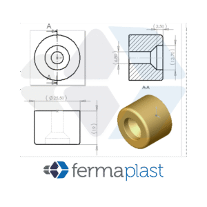 PRODUTO - 20047 sapata 25,4mm cadeira giratória Sapata 1" Cadeira Giratoria
