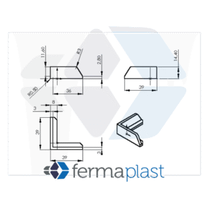 PRODUTO - 20087 Sapata L 40x40 Mm