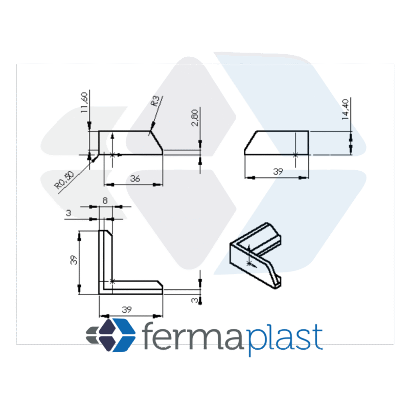 PRODUTO - 20087 Sapata L 40x40 Mm