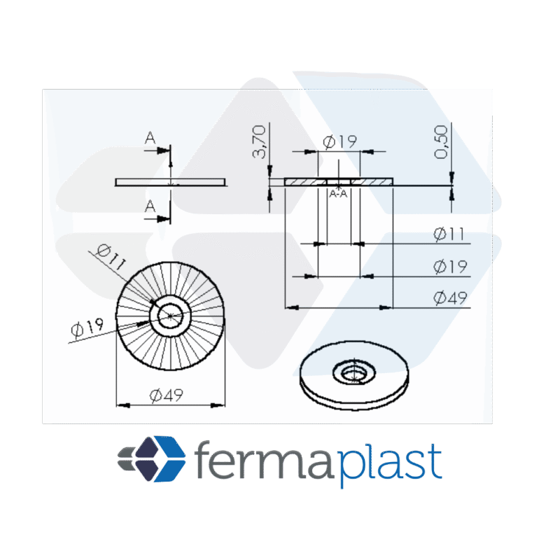 PRODUTO - 20375 Arruela Raiada 48,8x10,5x4 Mm