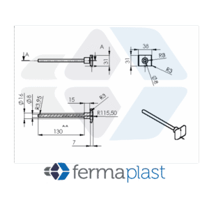 Pino De Carga Do Tijolinho 5/16"x130 Mm