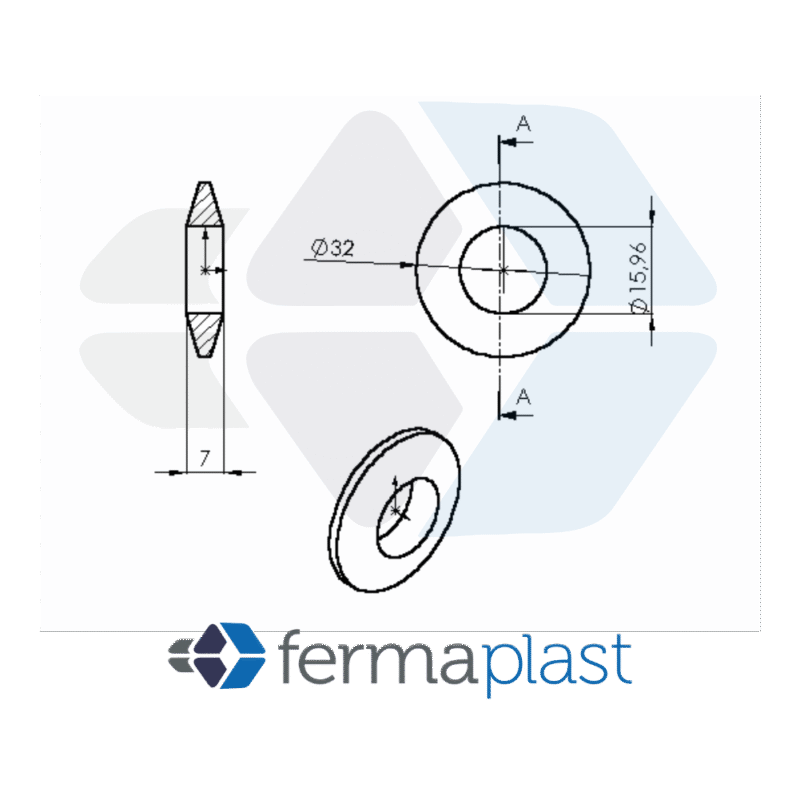 PRODUTO - 27020 Arruela P/ Pebolim Pvc