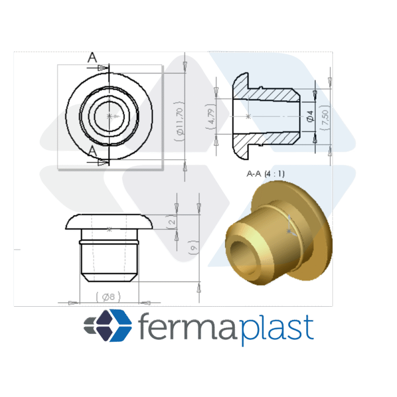 PRODUTO - 30008 - Passa Fio Ø 5mm Passa Fio 5 Mm Pvc