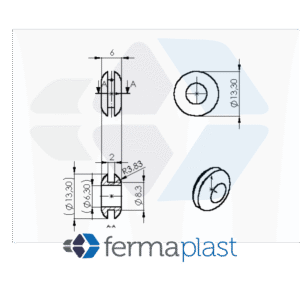 PRODUTO - 30010 Passa Fio 6,5 Mm Pvc