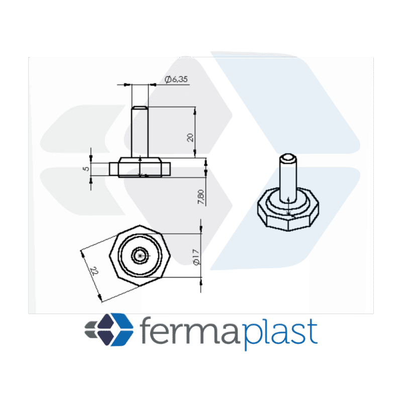 PRODUTO - 40006 Nivelador Oitavado 22x