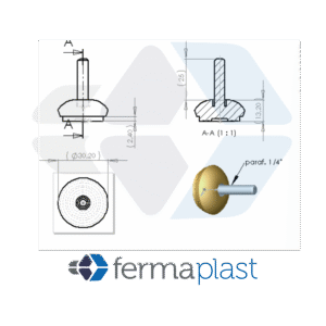 PRODUTO - 40013 deslizador 30 x 1!4 x 25mm Nivelador 30x