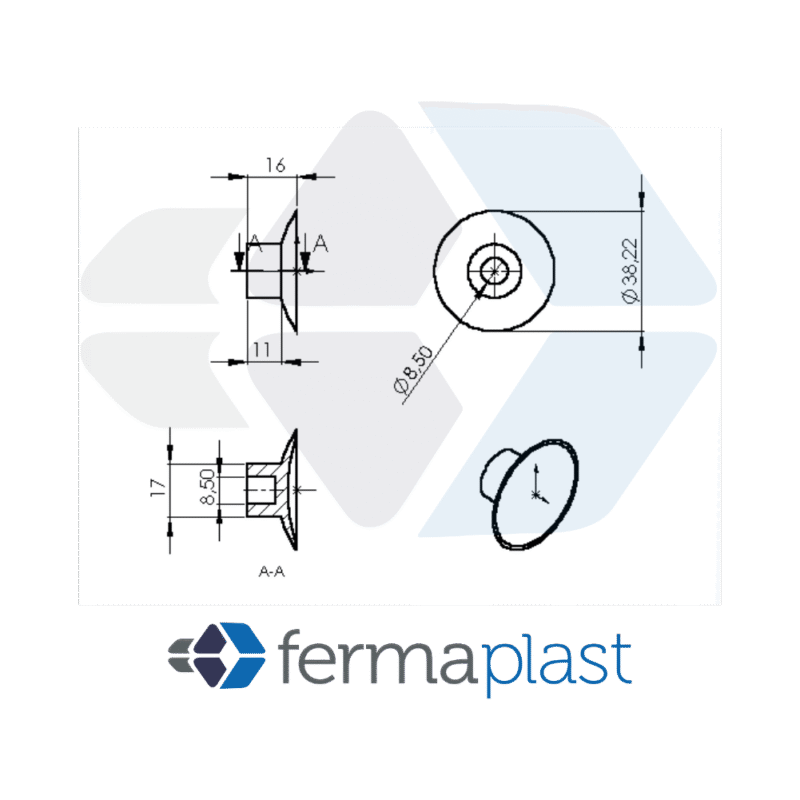 Ventosa 40 Mm Pvc Transparente