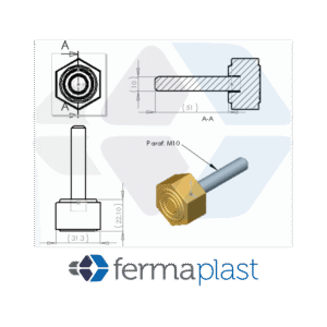 PRODUTO - 40045 nivelador sextavado m10 x 51 Nivelador Sextavado 31x