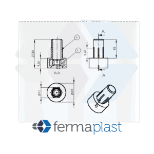 PRODUTO - 60009 Bucha Do Pe Regulavel P/ Madeira