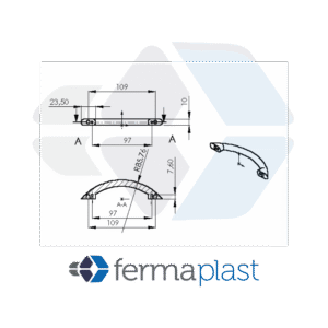 PRODUTO - 70004 Puxador Alça Reta 54 Mm Nylon