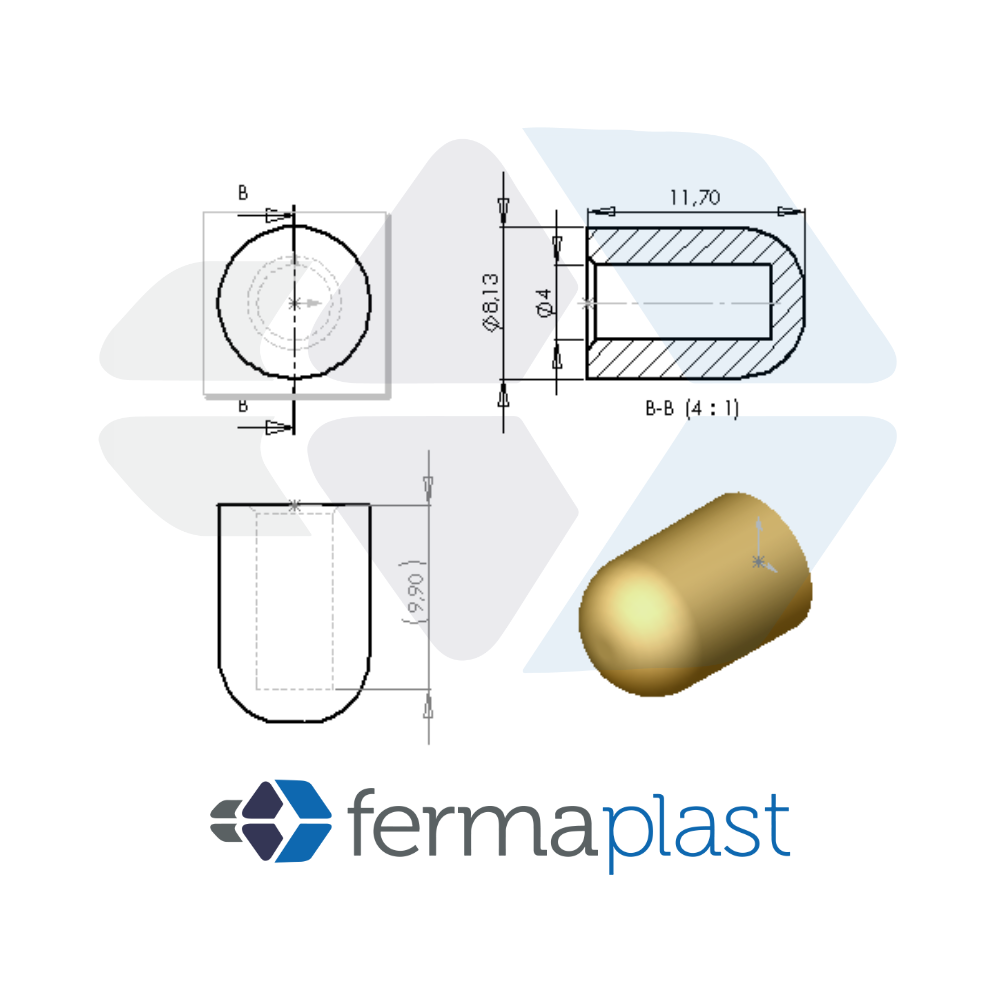 Ponteira 3/16 Externa com Furo 4 Mm Pvc - Imagem 2