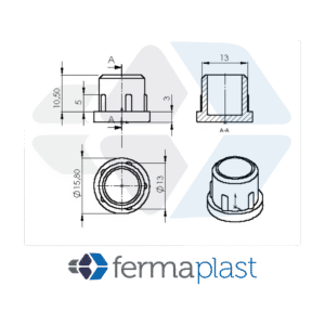 Ponteira Plástica Plástica 5/8" Interna Reta Pvc