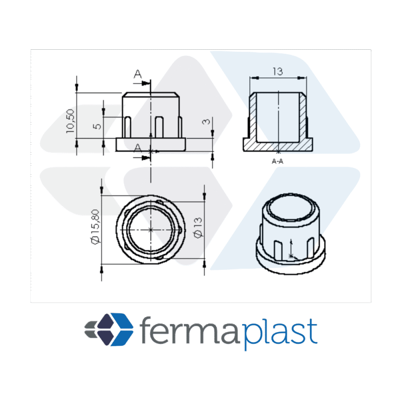 Ponteira Plástica Plástica 5/8" Interna Reta Pvc