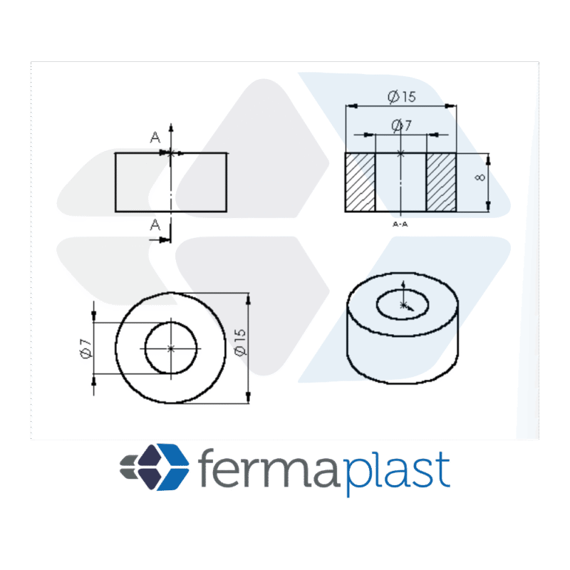 PRODUTO - 20022 Espaçador 8x15 Mm