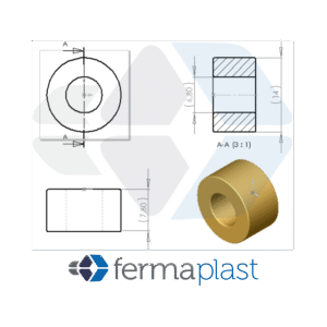 PRODUTO - 20022 espaçador 8 x 15 Espaçador 8x15 Mm