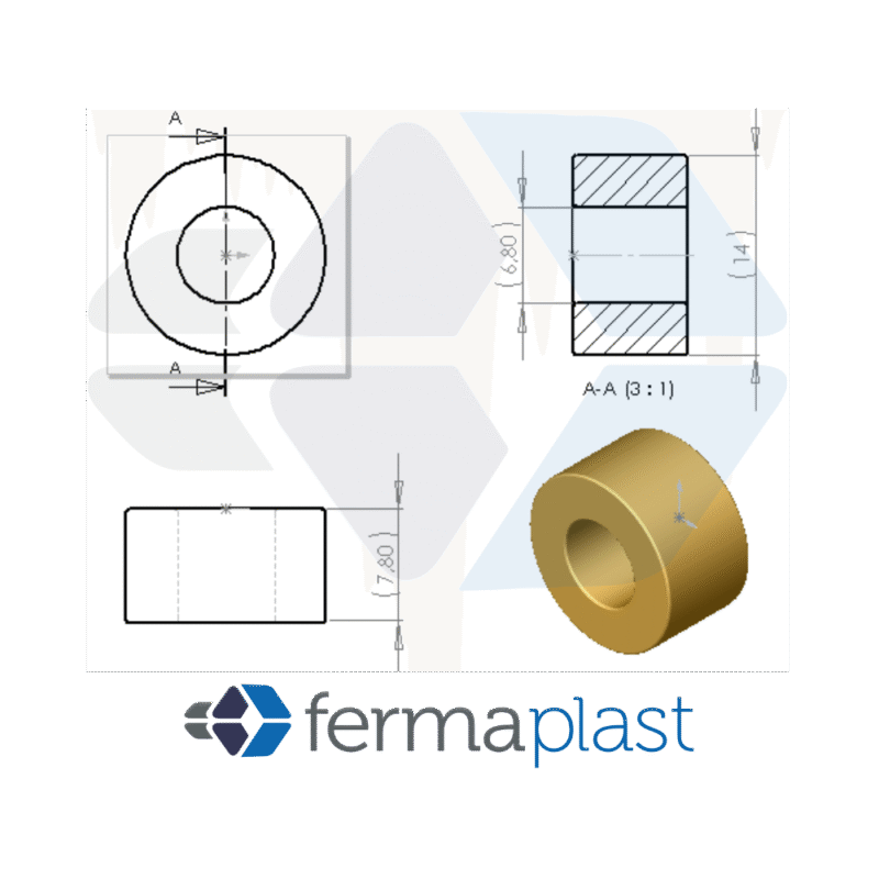 PRODUTO - 20022 espaçador 8 x 15 Espaçador 8x15 Mm