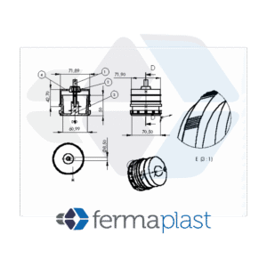 PRODUTO - 40005 Nivelador Macho Femea 76x5/16"x25 Mm