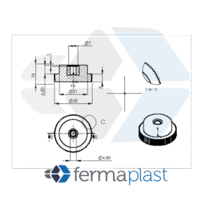 PRODUTO - 50014 Manipulo Porca 28x3/16"