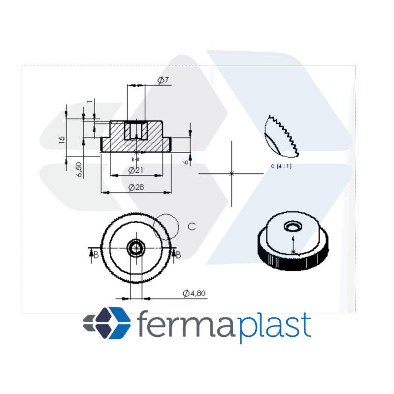 PRODUTO - 50014 Manipulo Porca 28x3/16"