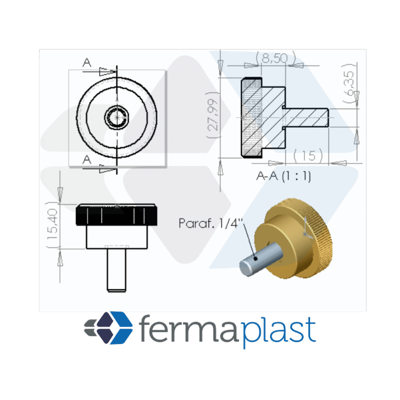 PRODUTO - 50016 manipolo 28 x 1!4 x 15mm Manipulo 26x