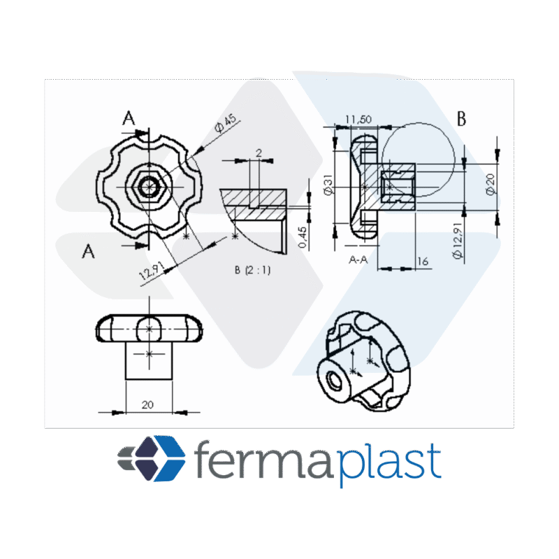 PRODUTO - 50052 Manipulo Porca 45x