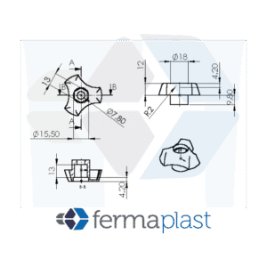 PRODUTO - 50090 Manipulo Triangulo 40x5/16"x32 Mm