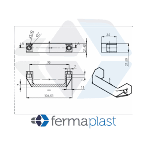 PRODUTO - 70010 Puxador Alça Reta 92 Mm Nylon