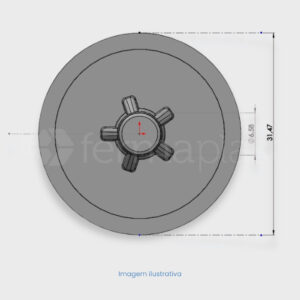 Pezinho Plástico para uso geral 30MM furo 10MM