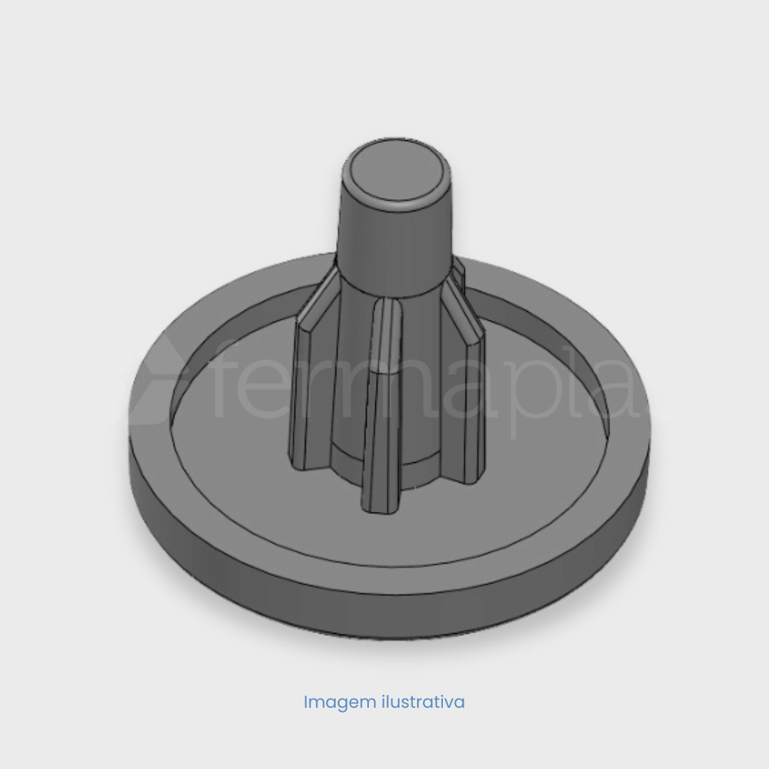 Pezinho Plástico para uso geral 30MM furo 10MM - Imagem 7