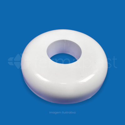 Para-choque Cama Hospitalar 100 mm com furo de 1.1/2". Proteja paredes e equipamentos contra impactos durante a movimentação. Durabilidade e segurança com a qualidade Fermaplast. Confira!